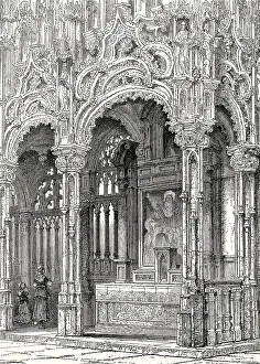 The late Gothic rood screen, 16th century by stonemason J