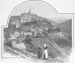 Lauenstein Castle near Ludwigstadt around 1880