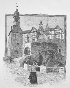 Lauenstein Castle near Ludwigstadt around 1880