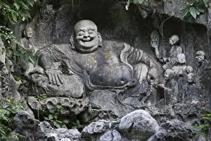 Category Buddhism Prints: Laughing Buddha, Lingyin Monastery