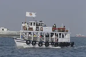 Launch moving in sea at Elephanta Island