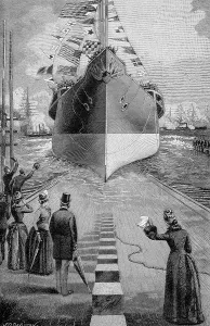 Launching of a Warship, Historical