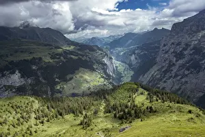 Lauterbrunnen valley, mountain landscape