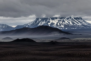 Lava fields, volcanic landscape