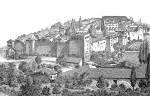 Lavra Monastery on the south-eastern corner of Mount Athos