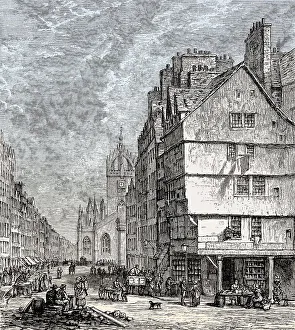 The Lawnmarket, Edinburgh, Scotland, 17th century