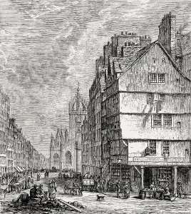 The Lawnmarket, Edinburgh, Scotland, 17th century
