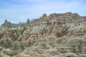 A layered rugged terrain rock formations of the preserve national park