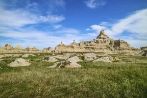 A layered rugged terrain rock formations of the preserve national park