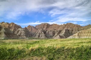 A layered rugged terrain rock formations of the preserve national park