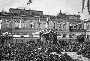 Laying of the foundation stone of the new town hall in Hamburg on 05/06/1886