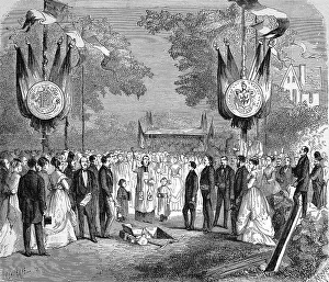 Laying of the foundation stone for the typographical villa founded in Livry-Gargan