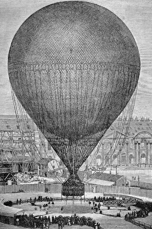 Le Grand Ballon Captil, 1878, a captive balloon built by Giffard