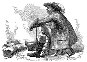 A leader, chief, of the Bechuanas with elephant tusks