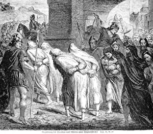 Leading the Israelites away to Assyria under ThiglathPlesser