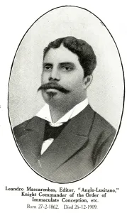 Leandro Mas carenhas Editor Anglo Lus itano Knight commander of order of Immaculate Conception etc Born 27th February 1862