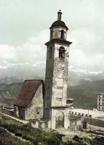 The Leaning Tower of St. Moritz is a church tower in the Swiss municipality of St