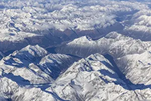 Lech valley and side valleys, snowy mountains in early winter
