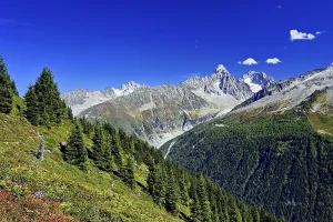From left front Glacier du Tour back Aiguilles du Tour