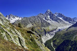 From left front Glacier du Tour back Aiguilles du Tour