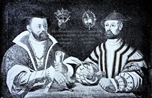On the left Johann Beuckels von Leyden