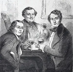 Left, Karl Herlosssohn, Borromaeus Sebastian Georg Karl Reginald Herloss