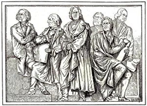 From left Wilhelm von Kaulbach