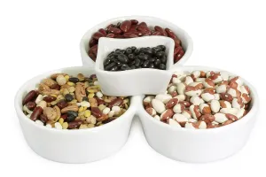 Legume on a porcelain bowl
