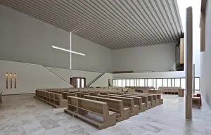Leipzig Propsteikirche St Trinitatis 79731 built 2013-15 by Schulz & Schulz Architekten Interior facing
