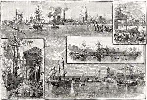 Leith Docks, Edinburgh, Scotland, 19th century
