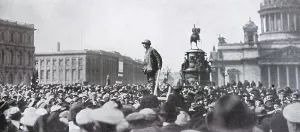 Lenin's disciple haranguing the crowd