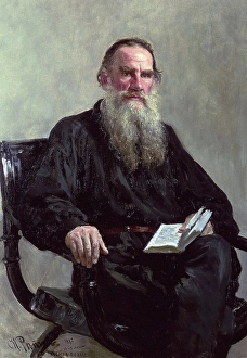 Historical Photo Prints: Leo Tolstoy, 1887, oil on canvas