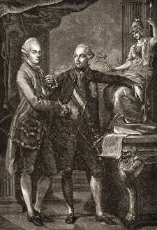 Leopold II, 1747-1792, with his brother Joseph II