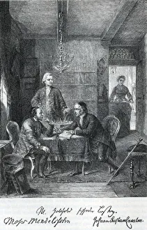 Lessing in a religious discussion with Mendelssohn and Lavater