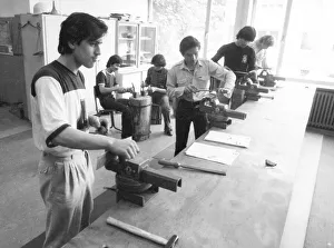 Lessons at a vocational school in July 1981