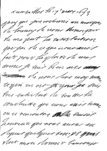Letter from King Louis XIV to Marshal Turenne