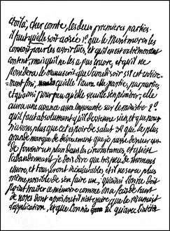 Letter, Letter from Count Mirabeau to Queen Marie Antoinette