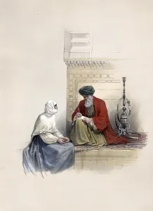 The letter writer, scribe, Cairo, Egypt, c. 1850, Historical, digitally restored reproduction from a 19th century original, exact date unknown, AI generated, Africa