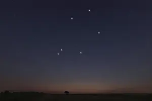 Libra star constellation, Night sky