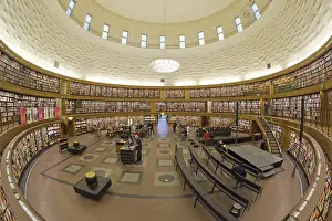 Library, Interior, Stockholm, Sweden, Europe