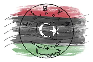 Libya Tripoli Round Seal Map Design
