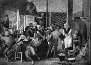 Life in a women's shelter, after a painting by Jan van Hemessen