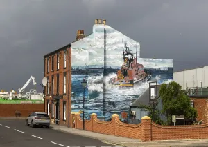 Lifeboat mural by Durham Spray Paints