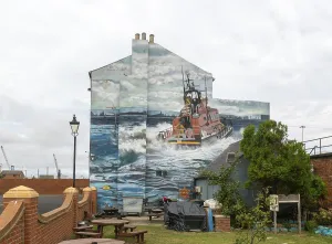 Lifeboat mural by Durham Spray Paints