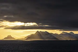 Light mood over steep mountains