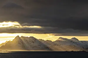 Light mood over steep mountains