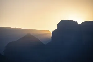 Light mood at sunrise at the Blyde River Canyon