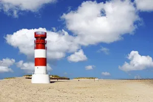 Lighthouse on the dune off the island of Heligoland