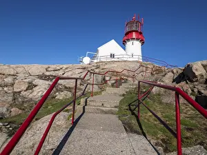 Lighthouse at Kap Lindesnes, the most souther lighthouse of Norway