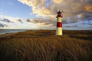 The lighthouse List Ost at the Ostellenbogen on the island of Sylt